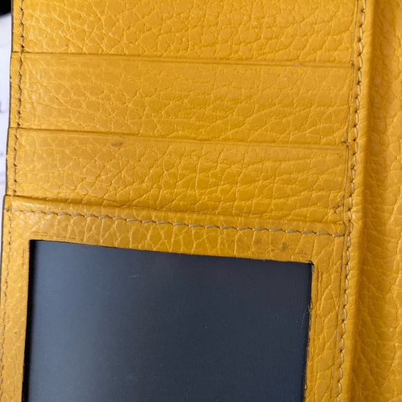 The Gucci GG Black Long Fold Wallet with Yellow Interior with box, bag - Picture 15 of 15